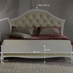 Barock Design Bett & Nachtkommoden - Valganios (dreiteilig)