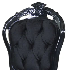 Barock Designstuhl in Schwarz - Crystono