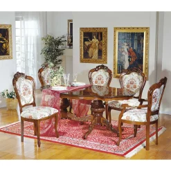 Barock Esszimmer Gruppe Magari mit ovalem Tisch (sechsteilig)