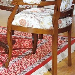 Barock Esszimmersessel Magari mit Holz Nussbaumfarben