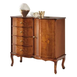 Barock Kombi-Kommode in Nussbaumfarben - Motiz