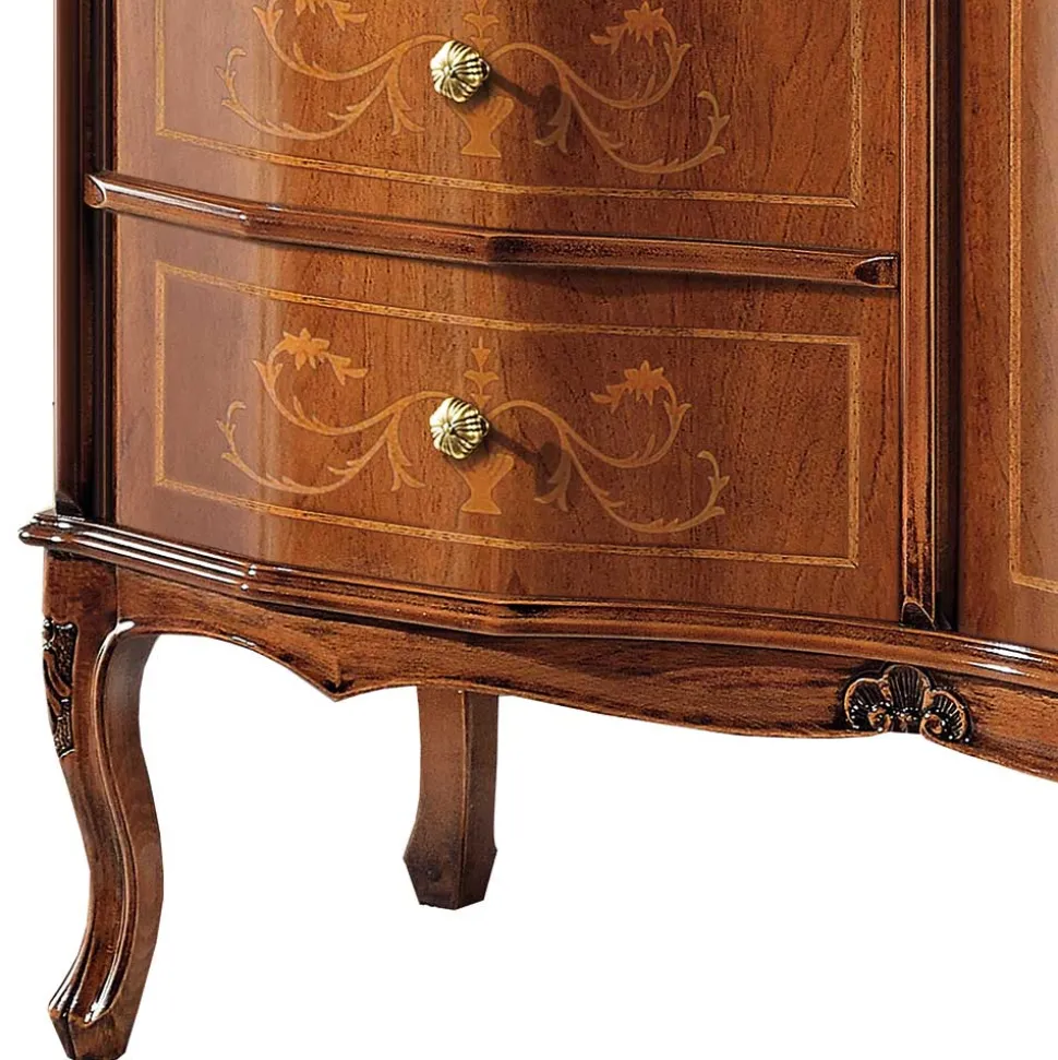Barock Kombi-Kommode in Nussbaumfarben - Motiz