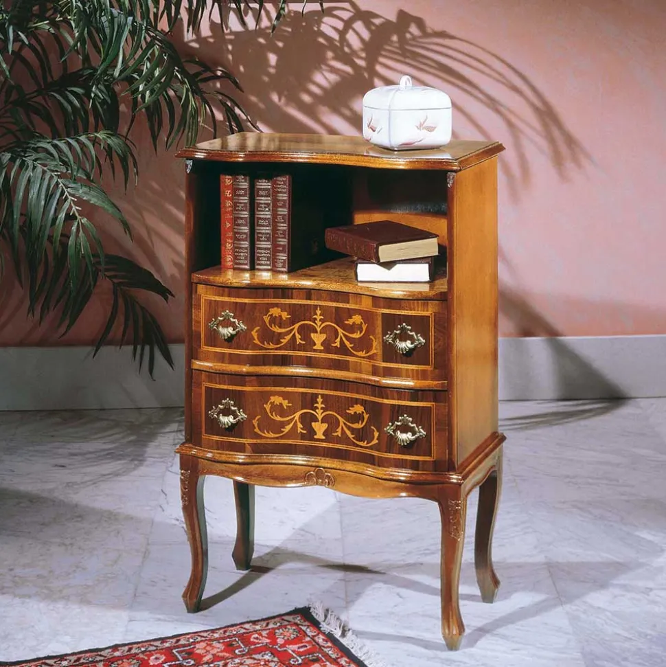 Barock Kommode mit offenem Fach Agosto & 2 Schubladen