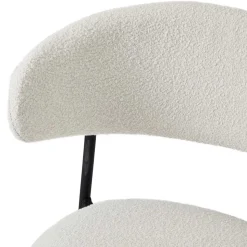 Barstühle in Cremeweiß und Schwarz - Bean (2er Set)