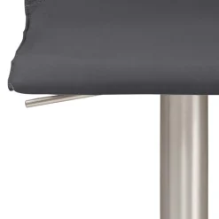 Barstuhl aus Echtleder in Anthrazit - Charlena