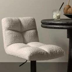 Barstuhl in Beige Boucle - Salmanca (2er Set)