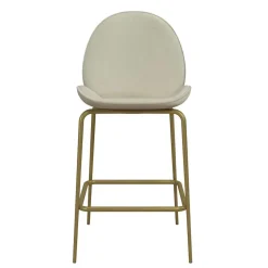 Barstuhl in Creme mit Messing - Rucia