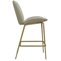 Barstuhl in Creme mit Messing - Rucia