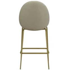 Barstuhl in Creme mit Messing - Rucia