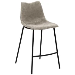 Barstuhl in Lichtgrau Kunstleder - Mayotta