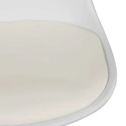 Barstuhl mit Schalensitz in Weiß & Chrom - Vorgaz