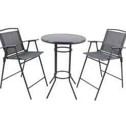 Bartisch & Bar-Klappstühle Set - Irvine (dreiteilig)
