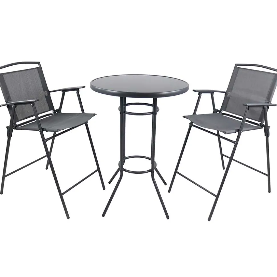 Bartisch & Bar-Klappstühle Set - Irvine (dreiteilig)