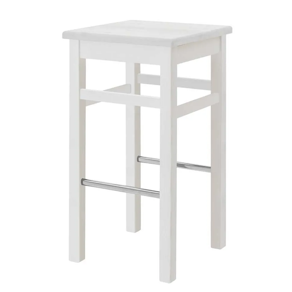 Bartisch und Barhocker in Weiß - Zanaris (dreiteilig)