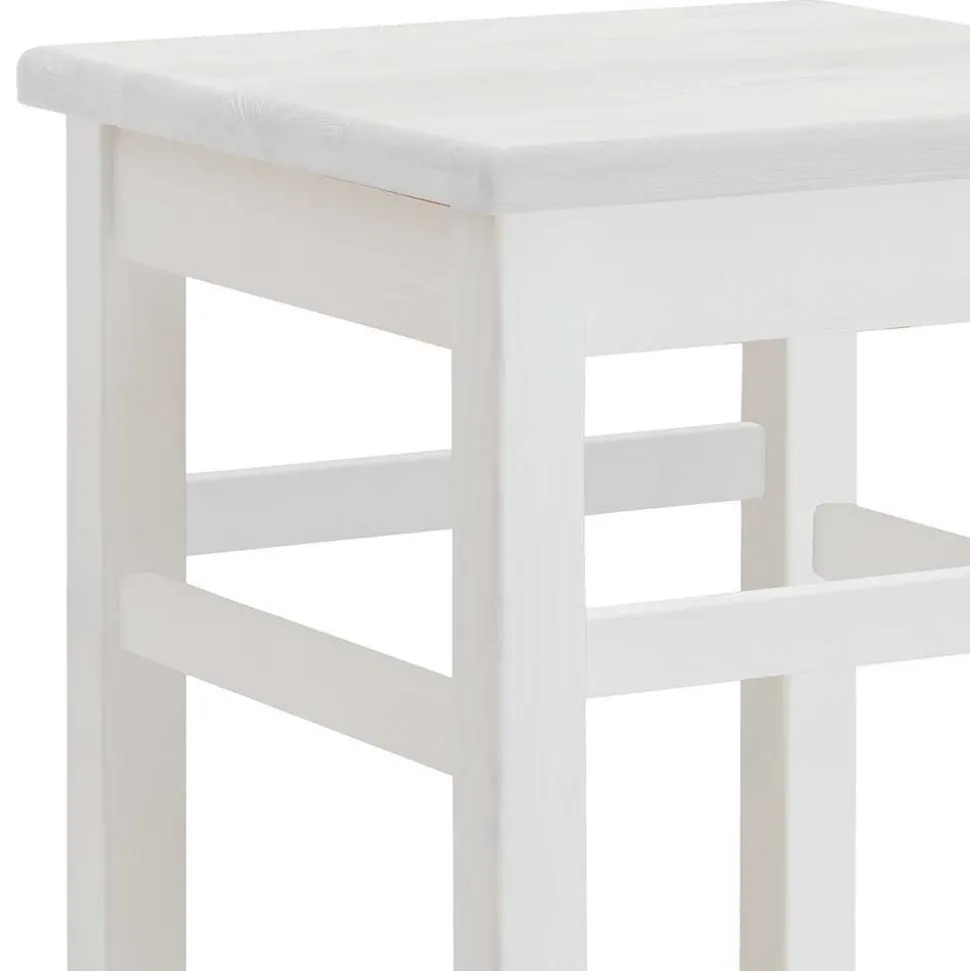 Bartisch und Barhocker in Weiß - Zanaris (dreiteilig)