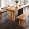 Baumesstisch aus Wildeiche Massivholz - Cantinos