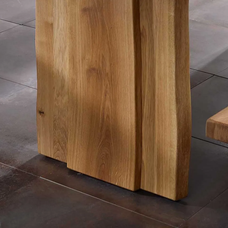 Baumesstisch aus Wildeiche Massivholz - Cantinos