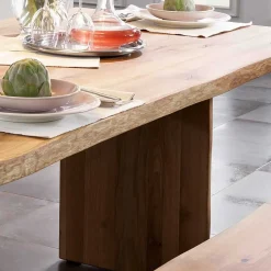Baumesstisch aus Wildeiche Massivholz - Cantinos