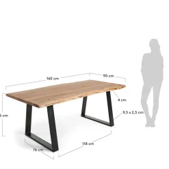 Baumkante Esstisch aus Akazie massiv - Dumassa