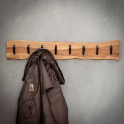 Baumkante Wandgarderobe aus Akazie massiv - Isnios