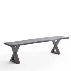 Baumkanten Essbank in Akazie Grau - Simael