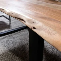 Baumkanten Essgruppe mit U-Füßen - Tonnato (dreiteilig)