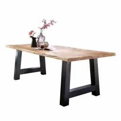 Baumkanten Esstisch Morienta aus Eiche massiv