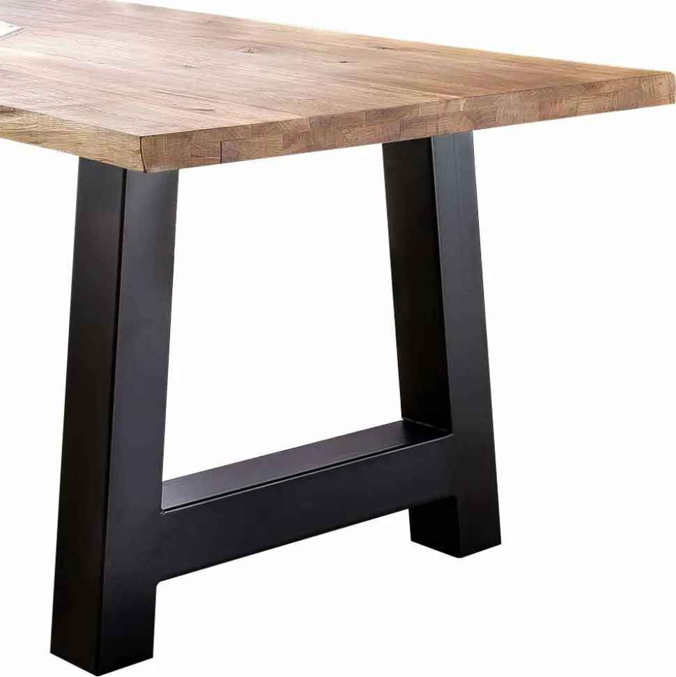 Baumkanten Esstisch Morienta aus Eiche massiv