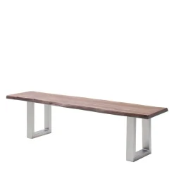 Baumkanten Esstischbank mit Bügelgestell - Lydija