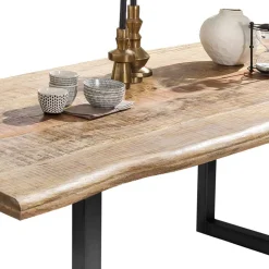 Baumkantentisch aus Mangobaum Massivholz - Danae