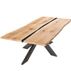 Baumkantentisch mit Epoxid-Harz-Einlage - Cocktail