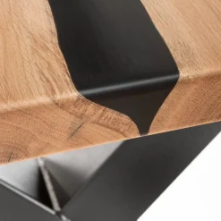 Baumkantentisch mit Epoxid-Harz-Einlage - Cocktail