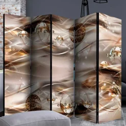 Bedruckter Paravent in Braun & Grau - Vannos