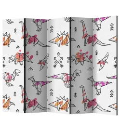 Bedruckter Paravent mit Origami Dinos - LittleBill