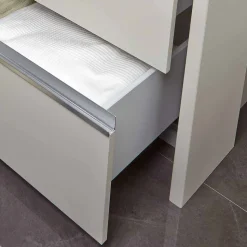 Beiger Schlafzimmerschrank Pastranav mit sechs Schubladen