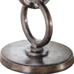 Beistelltisch auf Säulengestell in Ketten Optik - Glamoura