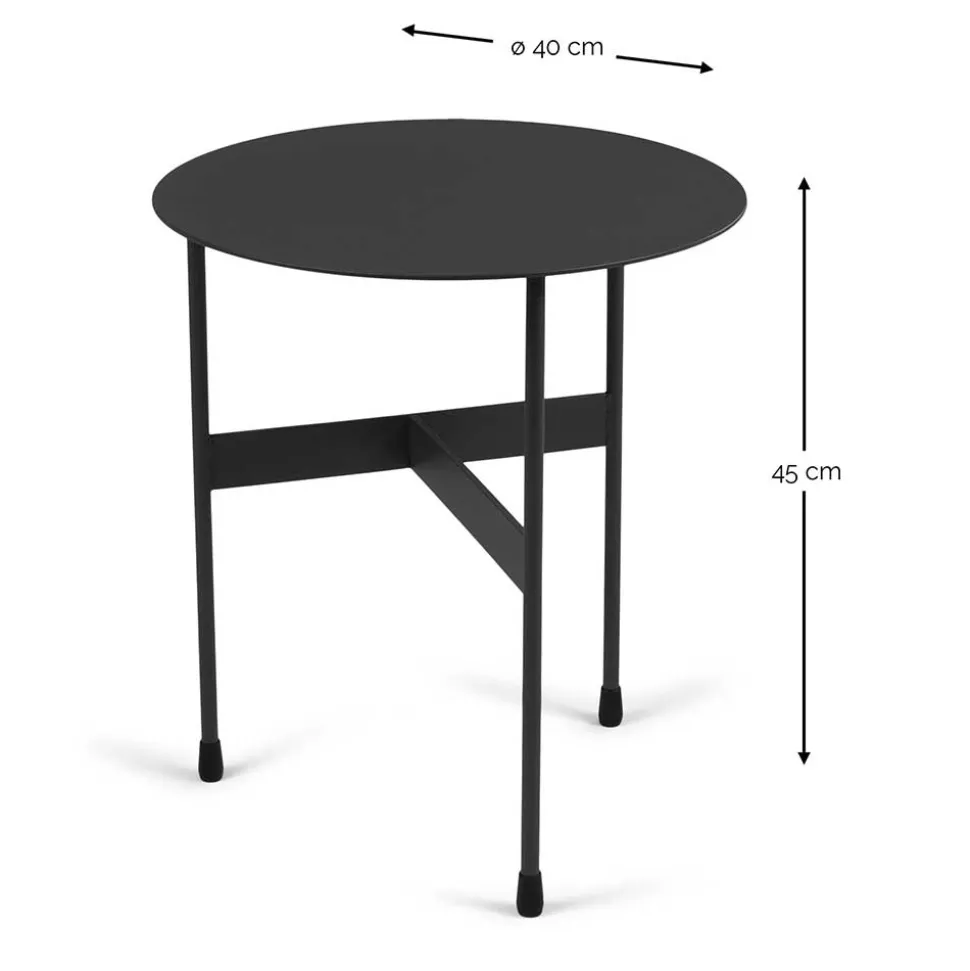 Beistelltisch aus Stahl in Blau - Veneera