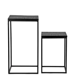 Beistelltisch Duo in Schwarz - Asnada (zweiteilig)