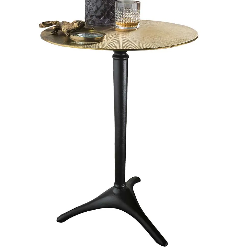 Beistelltisch in Altgold & Schwarz - Gomeria