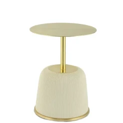 Beistelltisch in Gold und Cremeweiß - Dancer