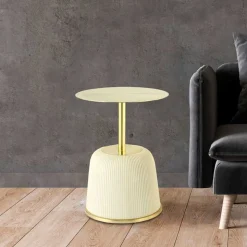 Beistelltisch in Gold und Cremeweiß - Dancer