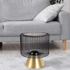 Beistelltisch in Hellbraun Marmor - Charme