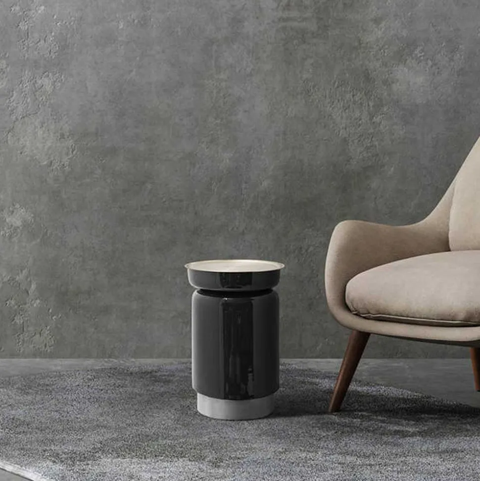 Beistelltisch in Silber mit Anthrazit - Gulia