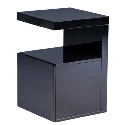 Beistelltisch mit Auszug in Schwarz - Andasenia