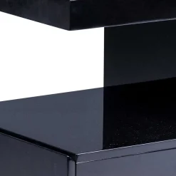 Beistelltisch mit Auszug in Schwarz - Andasenia