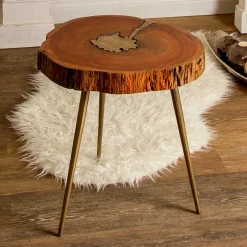 Beistelltisch mit Baumscheibe Platte - Sibyella