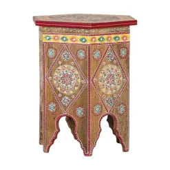 Beistelltisch mit farbenfrohen Mandalas und Mustern - Jambi