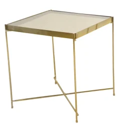 Beistelltisch mit Glasplatte quadratisch - Ponimo
