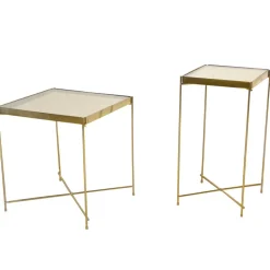 Beistelltisch mit Glasplatte quadratisch - Ponimo