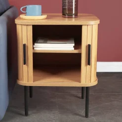 Beistelltisch Nachtkommode mit Schiebetüren - Barnetta